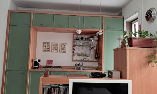 Soggiorno con cucina a vista